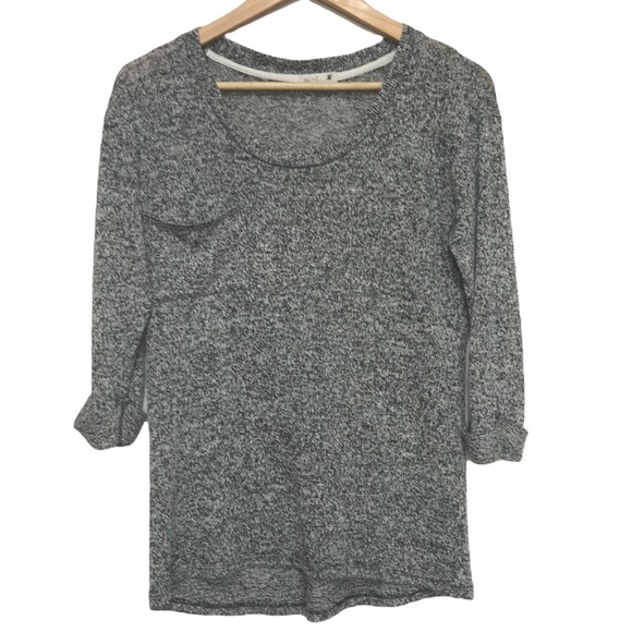 𝅺ANTHROPOLOGIE Mine half sleeve loose knit front pocket shirt M - Picture 1 of 8